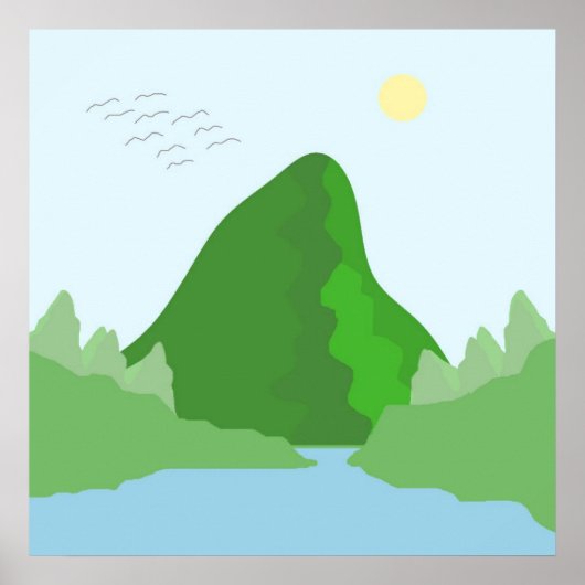 景観抽象芸術芸術 ポスター (正面)