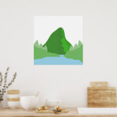 景観抽象芸術芸術 ポスター (キッチン)