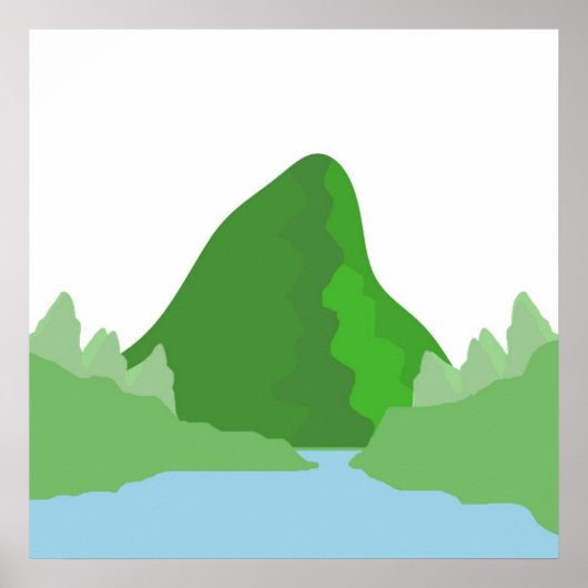 景観抽象芸術芸術 ポスター (正面)