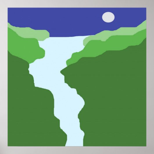 景観抽象芸術芸術 ポスター (正面)