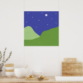 景観抽象芸術芸術 ポスター (キッチン)