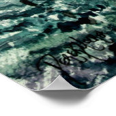 景観樺の木絵画の木 ポスター (角)