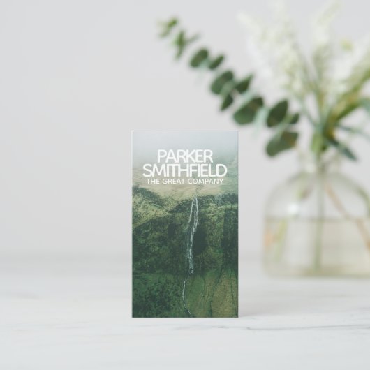 景観滝自然 名刺 (スタンド正面)