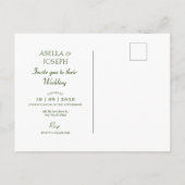 景観自然の結婚草木 インビテーションポストカード (裏面)