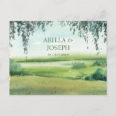 景観自然の結婚草木 インビテーションポストカード (正面)