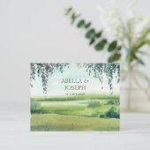 景観自然の結婚草木 インビテーションポストカード (スタンド正面)