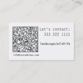 景観野生生物の写真カスタム写真アップロード 名刺 (裏面)