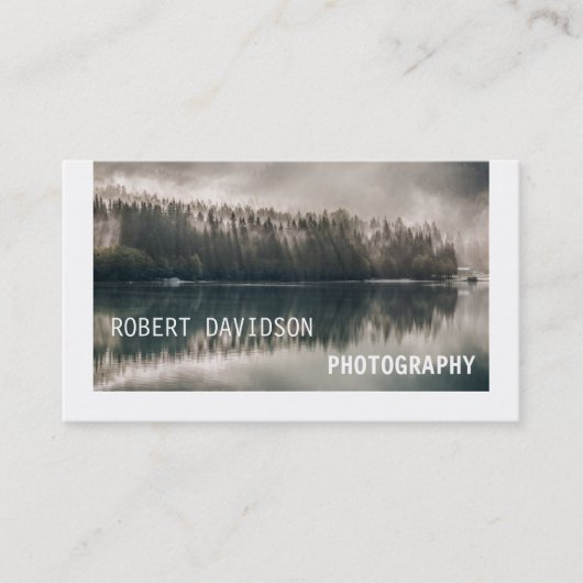 景観野生生物の写真カスタム写真アップロード 名刺 (正面)