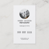 景観野生生物の写真カスタム写真アップロード 名刺 (裏面)