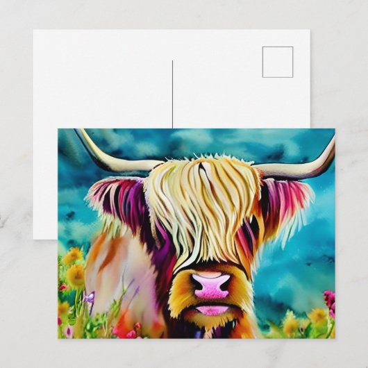 景観高原牛 ポストカード (正面/裏面)