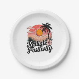 晴れたシ前向きーン ペーパープレート