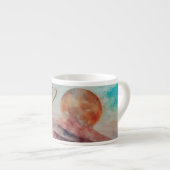 晴れたモノグラムの雲と砂漠の風景 エスプレッソカップ (正面右)