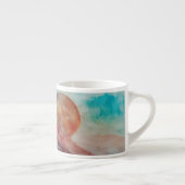 晴れたモノグラムの雲と砂漠の風景 エスプレッソカップ (右)