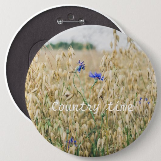 晴れた夏の野原 缶バッジ (正面&裏面)