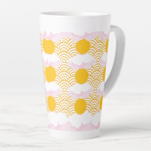 晴れた幸せがあなたの朝とキッチンを明るくする カフェラテマグ (右アングル)