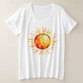 晴れた心、残した心配事 プラスサイズTシャツ (デザイン正面)