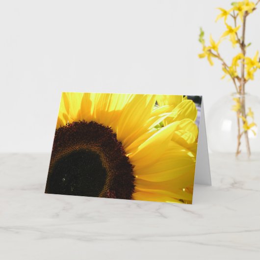 晴れた思い カード (黄色い花)