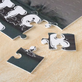 晴れた日と夜の願いのある黄金の夕日 ジグソーパズル (側面)