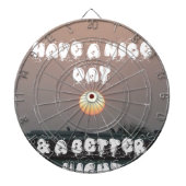 晴れた日と夜の願いのある黄金の夕日 ダーツボード (正面)