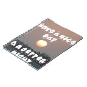 晴れた日と夜の願いのある黄金の夕日 ノートブック (左側)