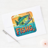 晴れた日と大漁獲 スクエアシール (封筒)