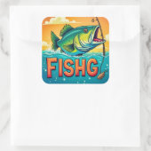 晴れた日と大漁獲 スクエアシール (バッグ)