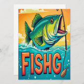 晴れた日と大漁獲 招待状 (正面/裏面)