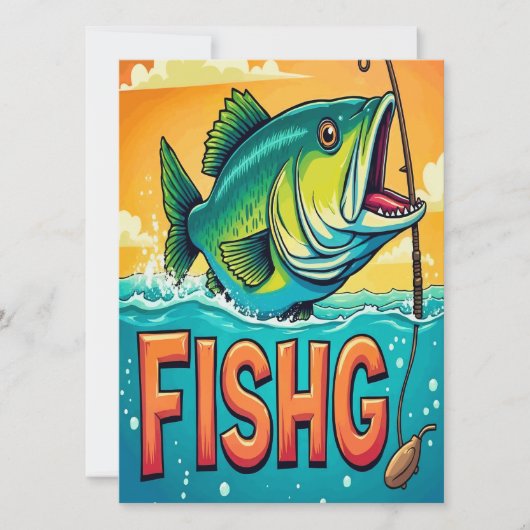 晴れた日と大漁獲 招待状 (正面)