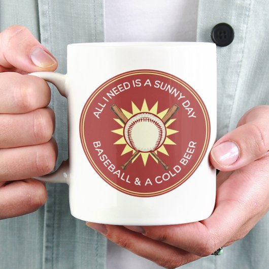 晴れた日と野球とビールがあればそれでいい コーヒーマグカップ