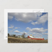 晴れた日にウィスコンシン農場 ポストカード (正面/裏面)