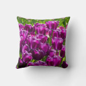 晴れた日に明るい薄紫チューリップ クッション (裏面)