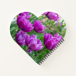 晴れた日に明るい薄紫チューリップ ノートブック