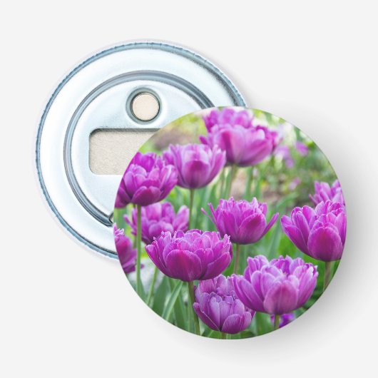 晴れた日に明るい薄紫チューリップ 栓抜き (正面)