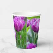 晴れた日に明るい薄紫チューリップ 紙コップ (右)