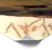 晴れた日に木に座る女性 ポスター (角)