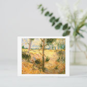 晴れた日に畑の木々,ヴァンゴッホファインアート ポストカード (スタンド正面)