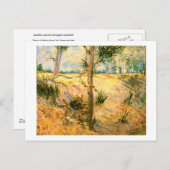 晴れた日に畑の木々,ヴァンゴッホファインアート ポストカード (正面/裏面)