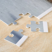 晴れた日に雪が降る冬の森 ジグソーパズル (側面)