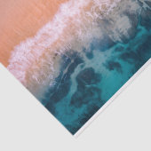 晴れた日に青い波で海辺に 薄葉紙 (詳細)