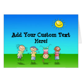 晴れた日のアウトドアを遊んでいる子供