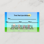 晴れた日のアウトドアを遊んでいる子供 予約カード (裏面)