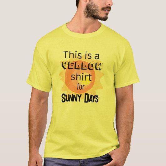 晴れた日のイエローシャツTシャツ Tシャツ (正面)