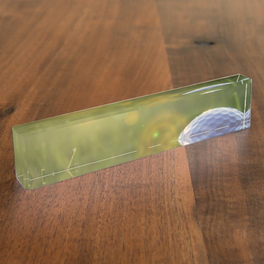 晴れた日のゴルフ デスクネームプレート (側面)