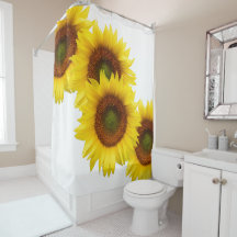晴れた日のヒマワリのシャワー・カーテン