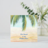 晴れた日のビーチのヤシの木 (スタンド正面)