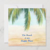 晴れた日のビーチのヤシの木 (正面)