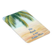 晴れた日のビーチのヤシの木 マグネット (右側)