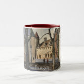 晴れた日のベルギーの水彩二灯 ツートーンマグカップ (中央)