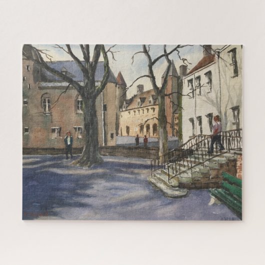 晴れた日のベルギーの水彩 ジグソーパズル (横)