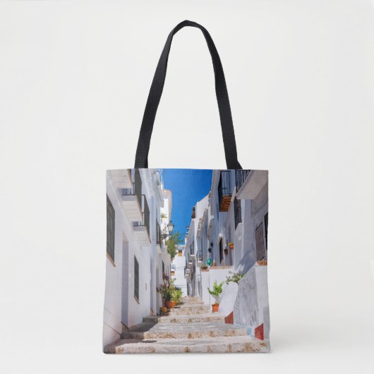 晴れた日のホワイトシティFrigilianaの空中表示 トートバッグ (正面)